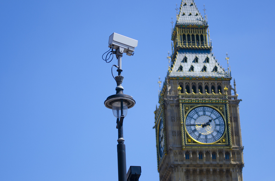 A CCTV camera next to Big Ben