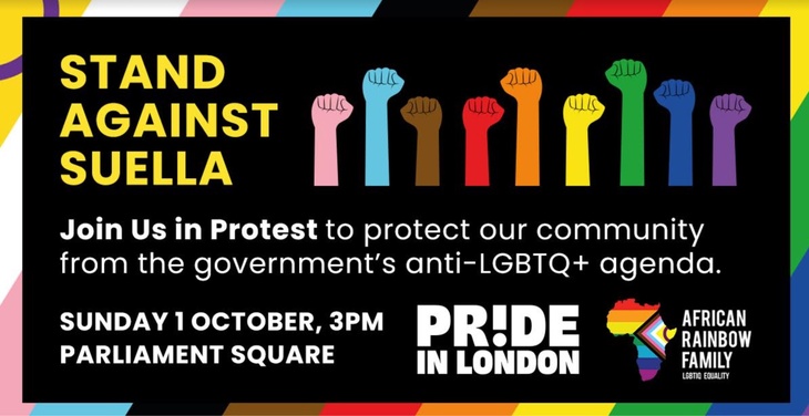 A flyer for the protest